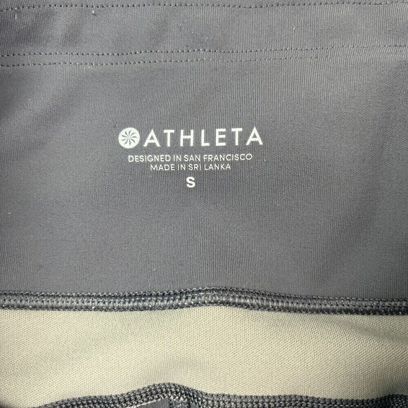 Athleta Colorblock Up for Anything Leggings Gray Grey White Size S Silver Bells - Picture 12 of 14
